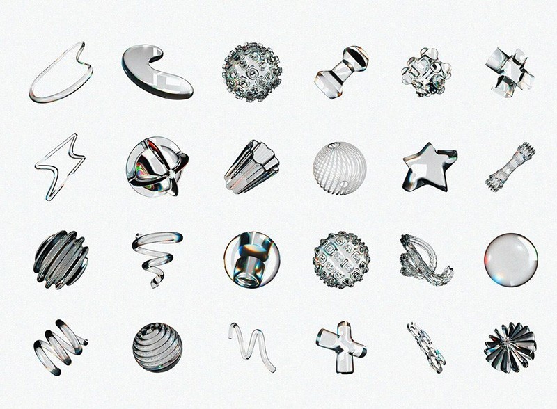 Liquid Glass Һ̬����3Dͼ��PNG