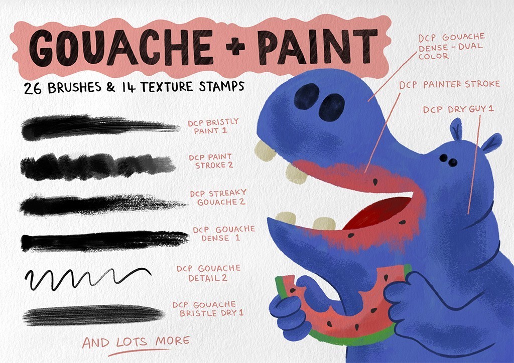 40֧ͯȤ��ˮ�ۼ���Procreate+PS��ˢ