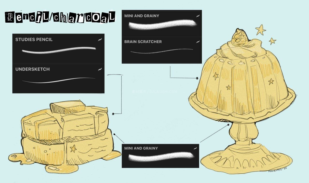 70+Procreateȫ�ܲ廭������ˢ