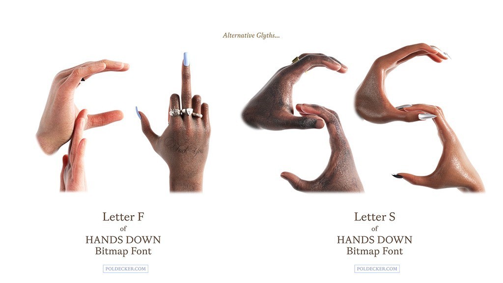 Hands Down ��ĸ����λͼ����