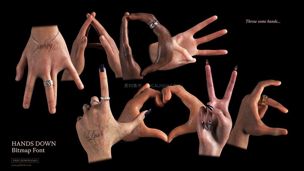 Hands Down ��ĸ����λͼ����