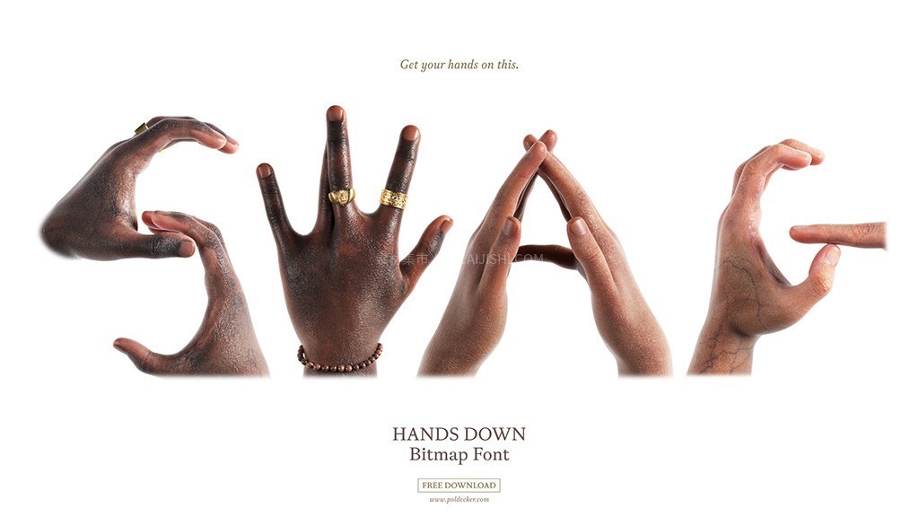 Hands Down ��ĸ����λͼ����