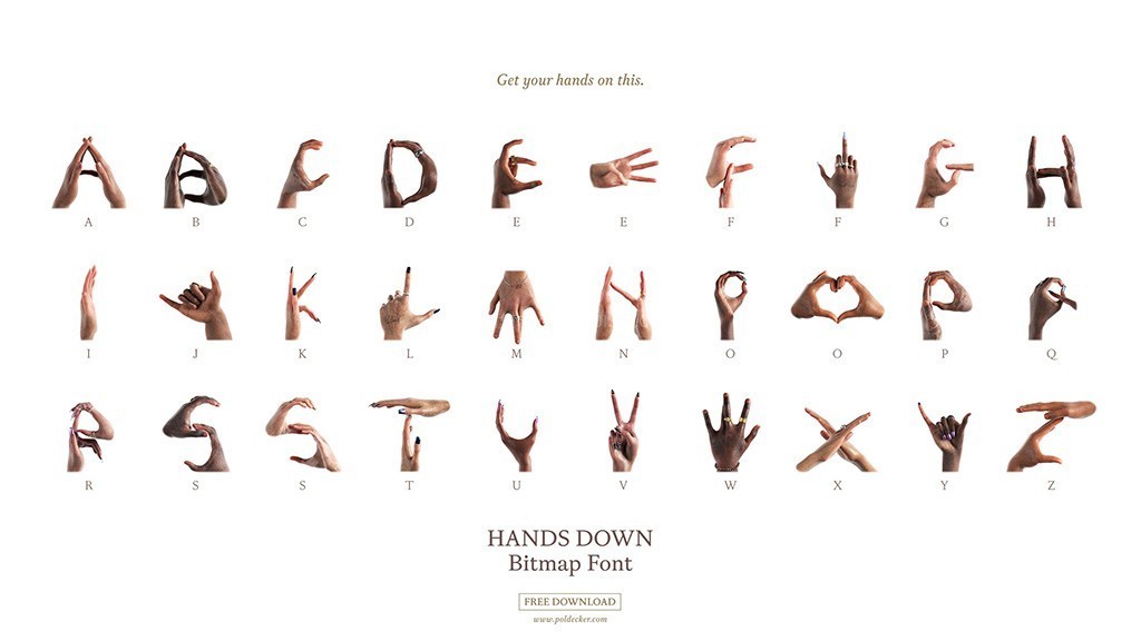 Hands Down ��ĸ����λͼ����