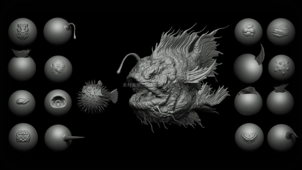 ZBrush / Blender ����ˮ��������VDM��ˢ