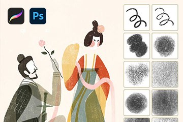 ����滭������ˢ PS+Procreate