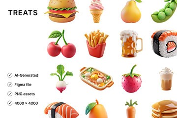 42öʳ��ˮ��3Dͼ�� (Figma & PNG)