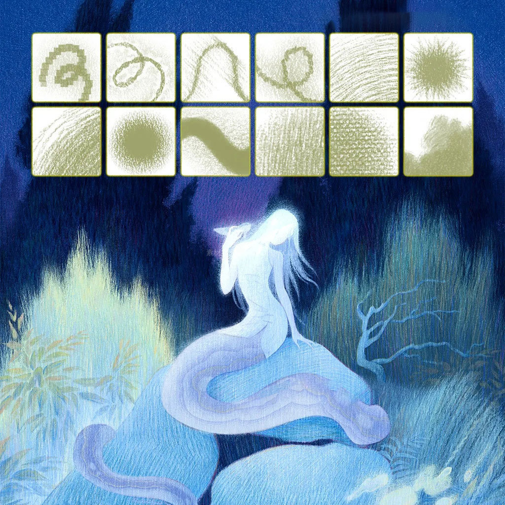 40+��������дPS+Procreate��ˢ