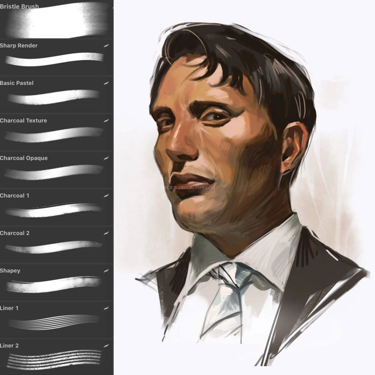 Procreate��дʵ��Ϳ�����ˢ