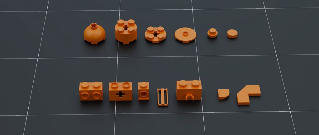 Blender工业级积木3D模型套件