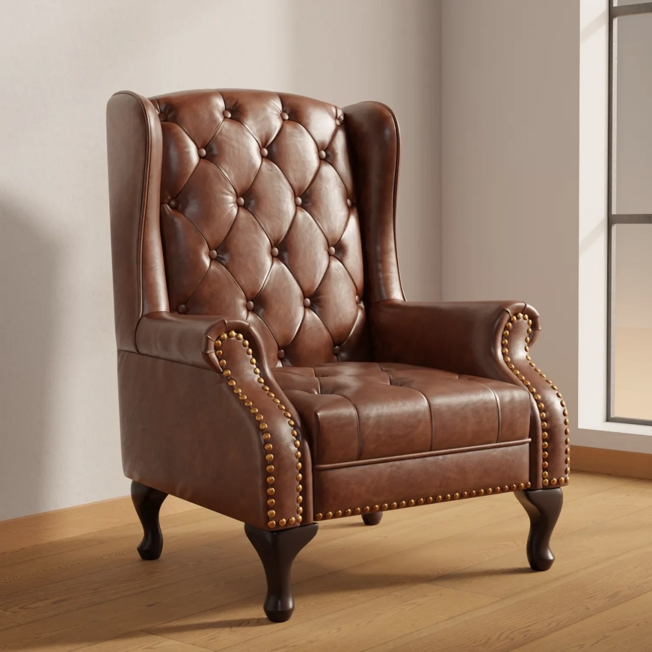 �ʼҵ�Ƥ��ɳ�� (Royal_Carved_Leather_Sofa)