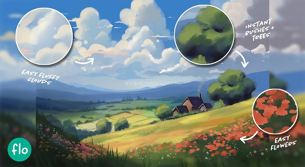 Procreate����ϵ�汾�羰��ˢ