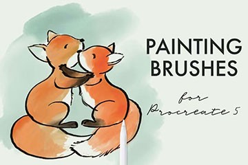 Procreate�汾��ˮ�ʲ廭��ˢ