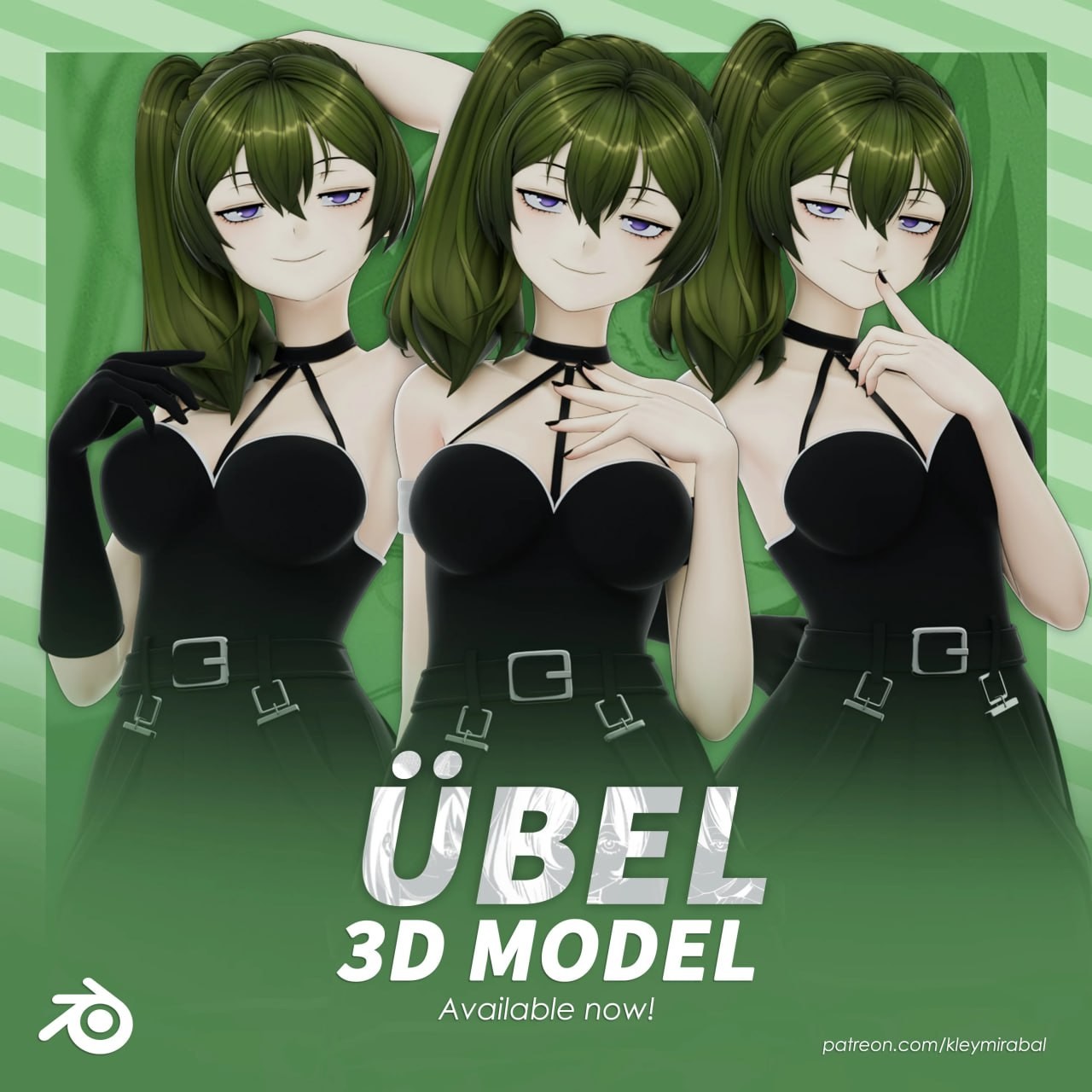 二次元女主模3D模型