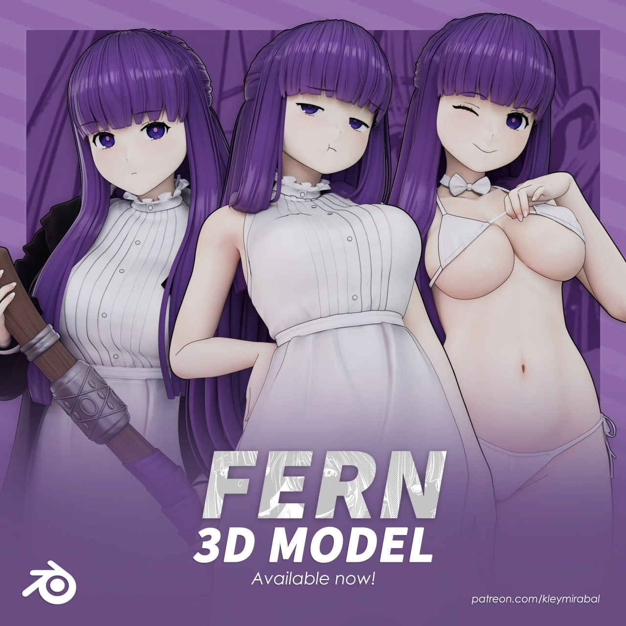 二次元女主模3D模型