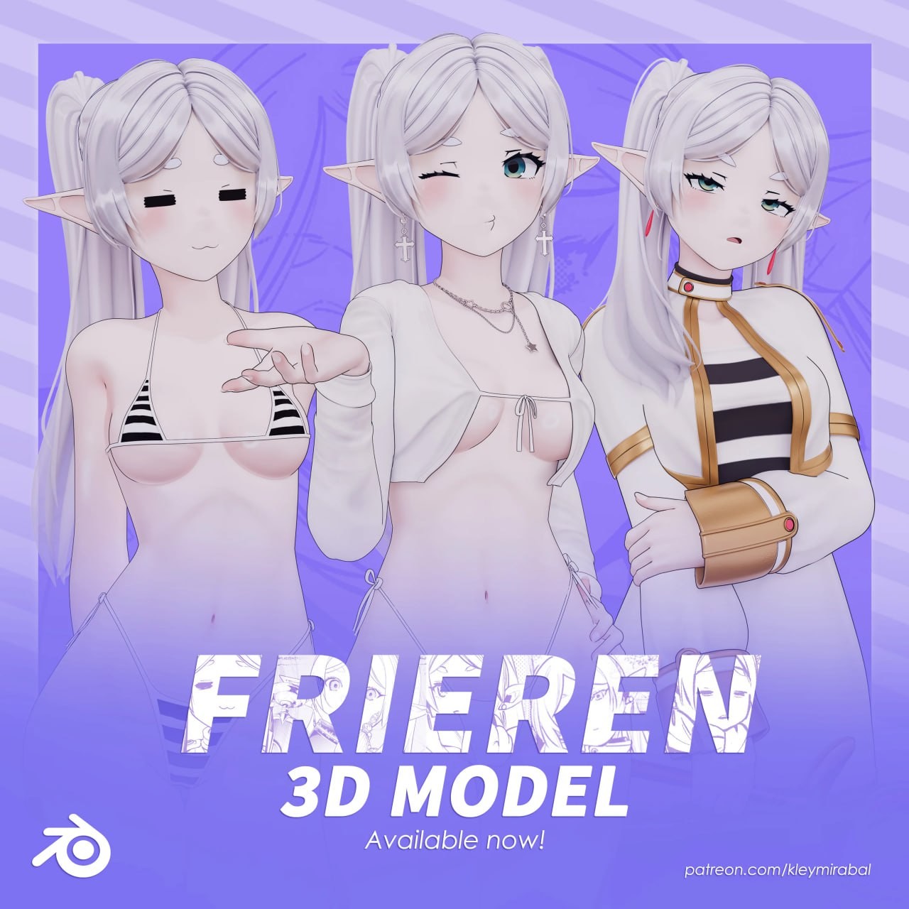 二次元女主模3D模型