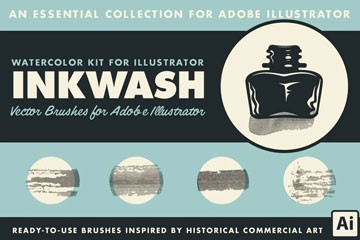 Adobe Illustrator��ʵʸ��īˮˮ�ʱ�ˢ