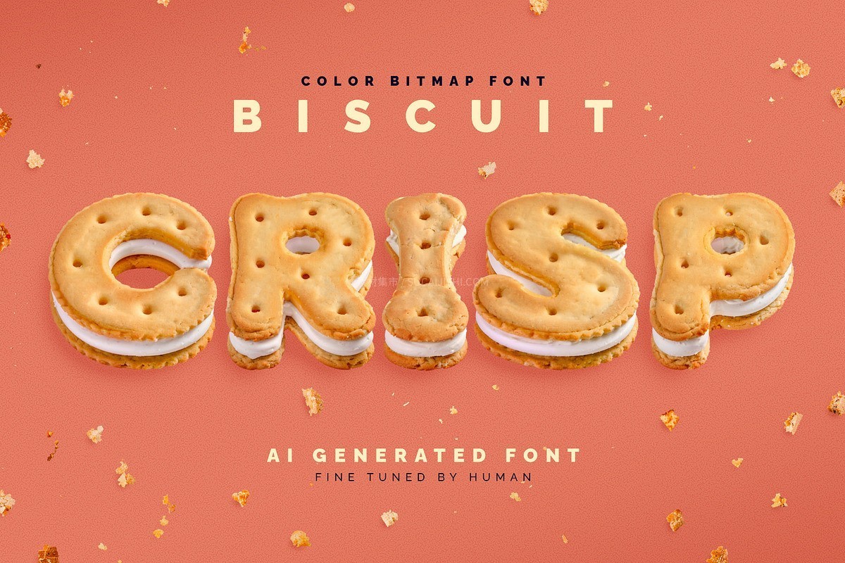 Biscuit Crisp �ִ���ı��ɲ�ɫλͼ����