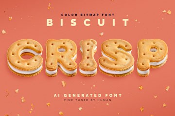 Biscuit Crisp �ִ���ı��ɲ�ɫλͼ����