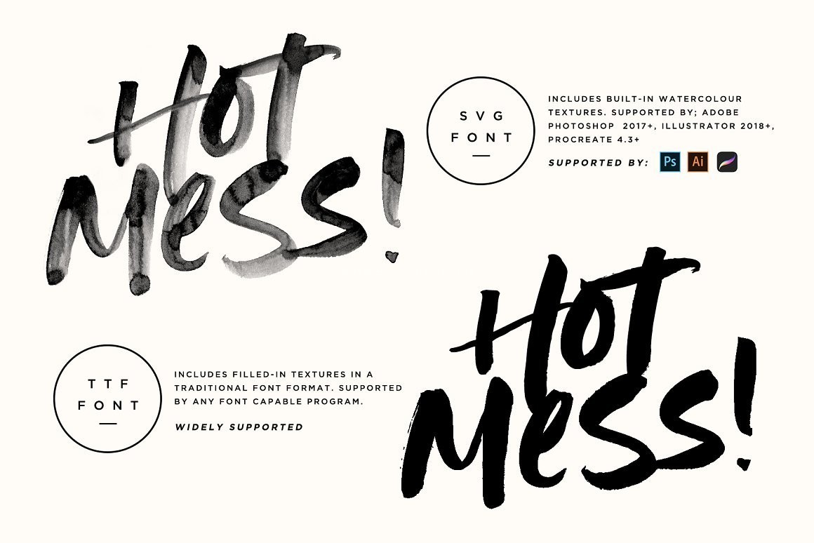 Hot Mess �����ֻ�ˮ��SVG����