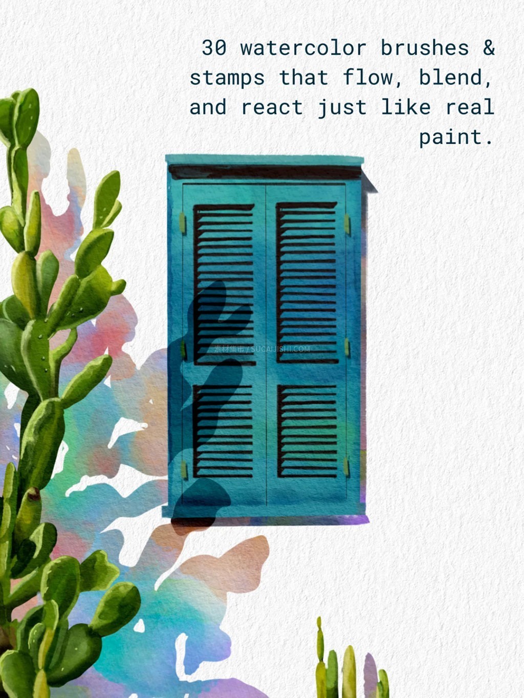 30֧�߼�Procreate��ʵˮ��Ч����ˢ