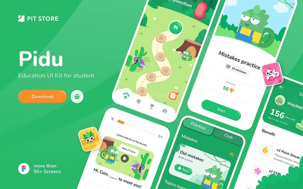 Pidu - Ӣ��ѧϰAPP UI�׼�