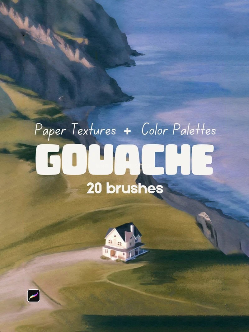 20֧��ʵˮ������Procreate��ˢ
