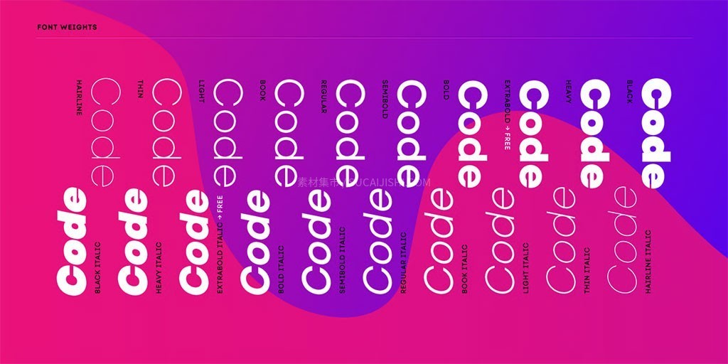 Code Next 完整系列字体