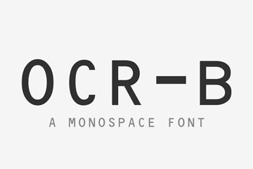 OCR-B 等宽字体 免费可商用