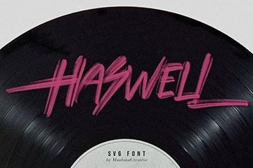 Haswell SVG 真实手绘质感笔刷字体