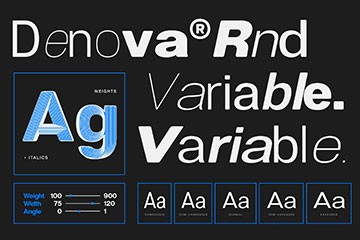Denova Rounded 圆润无衬线可变字体（90种样式）
