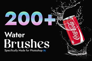 200+Photoshop水花水纹特效笔刷