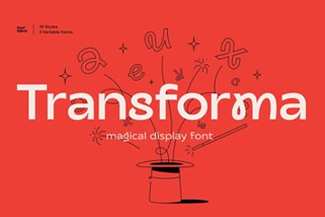 Transforma 魔法混合字体家族 (19种字重+3种可变)