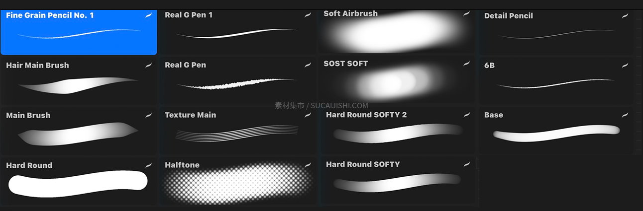 50+专业画师日常手绘笔刷