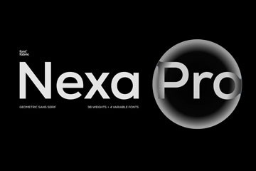 Nexa PRO 几何无衬线可变字体家族
