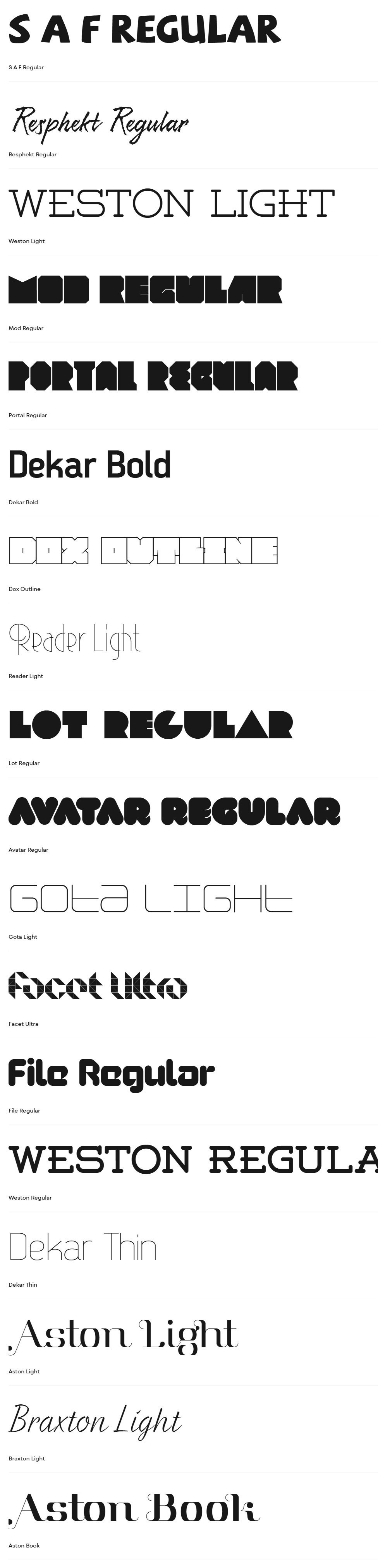 FontFabric字库完整版