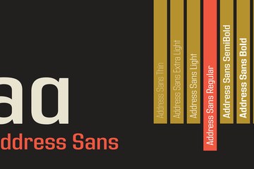Address Sans Pro现代主义无衬线字体家族