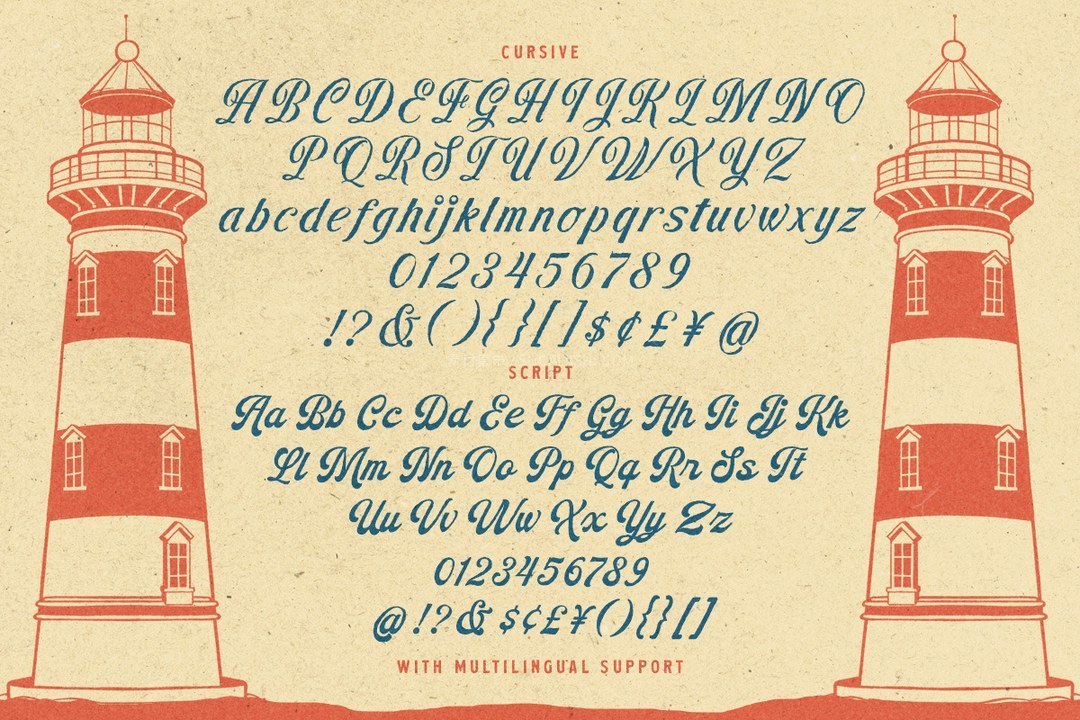 Summer Archive复古夏日典藏字体系列