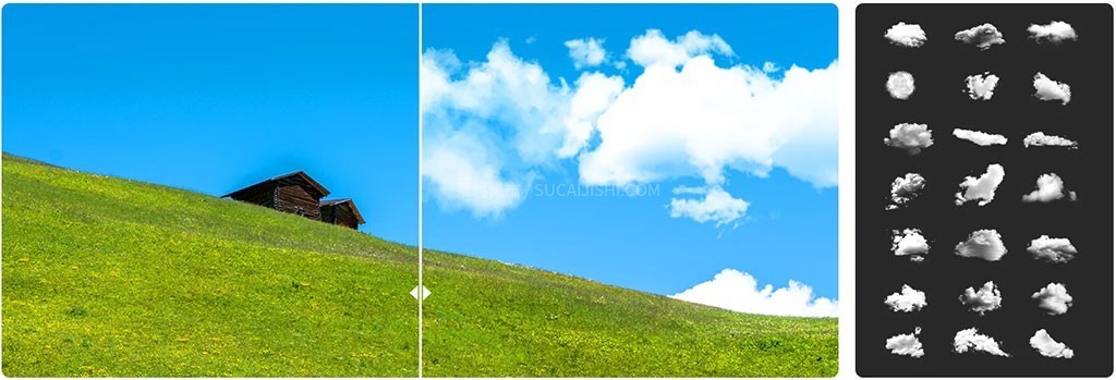 40+高品质Photoshop云彩云朵笔刷