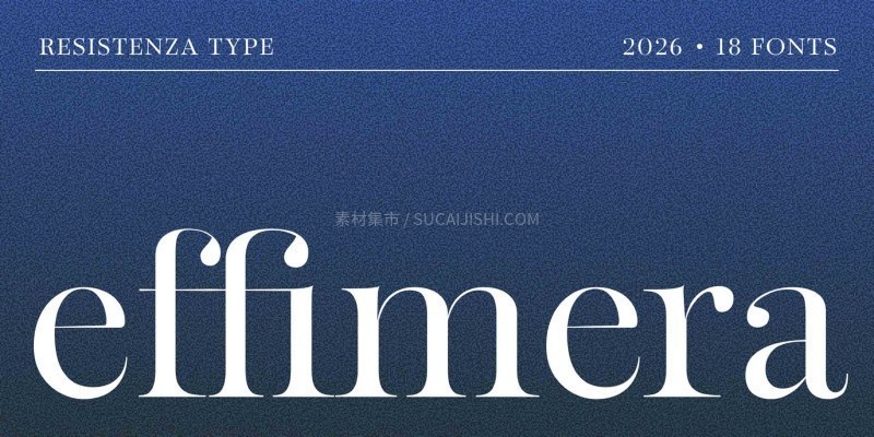 Effimera高对比度现代衬线可变字体家族