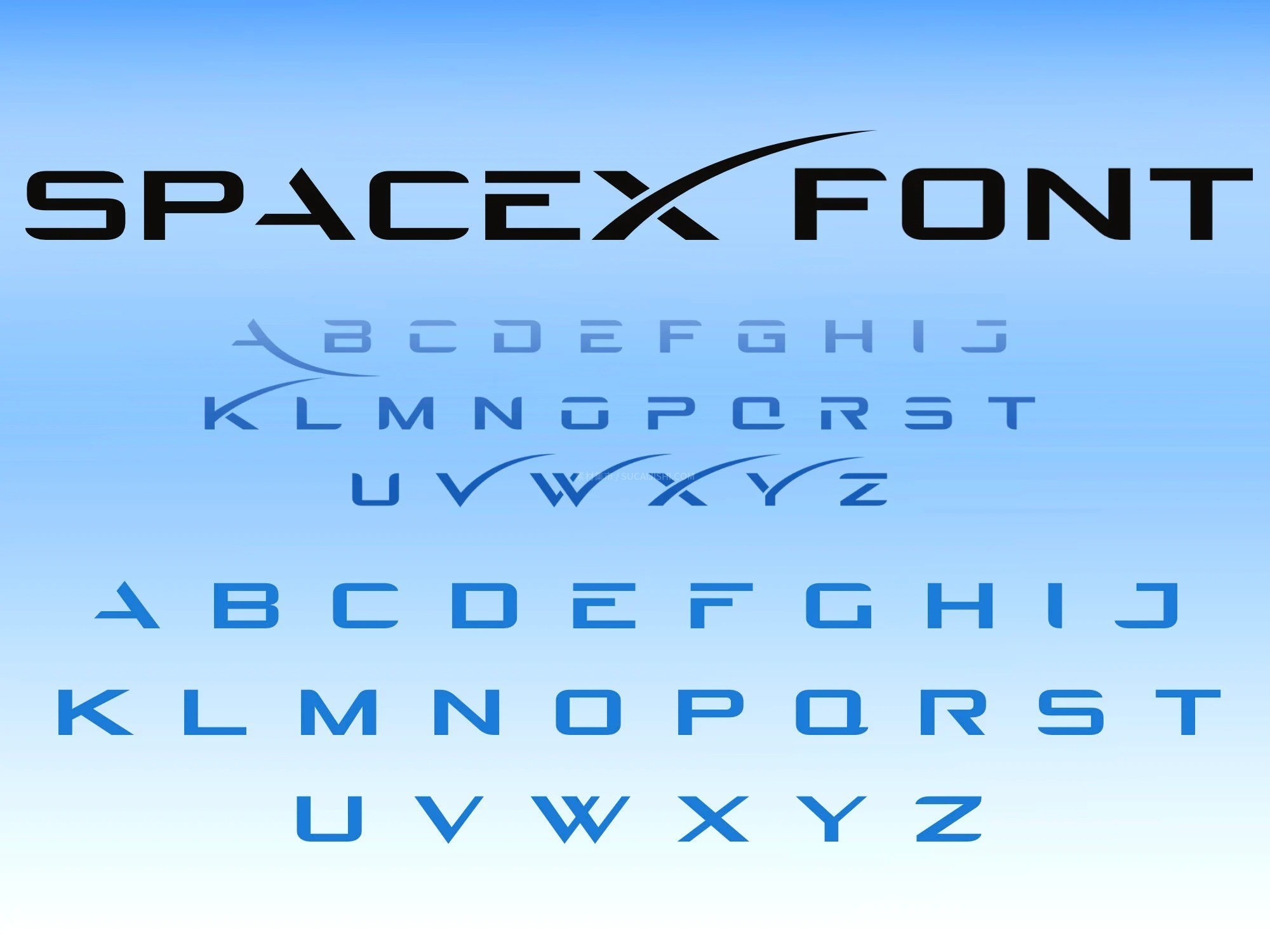SpaceX品牌Logo字体复刻版