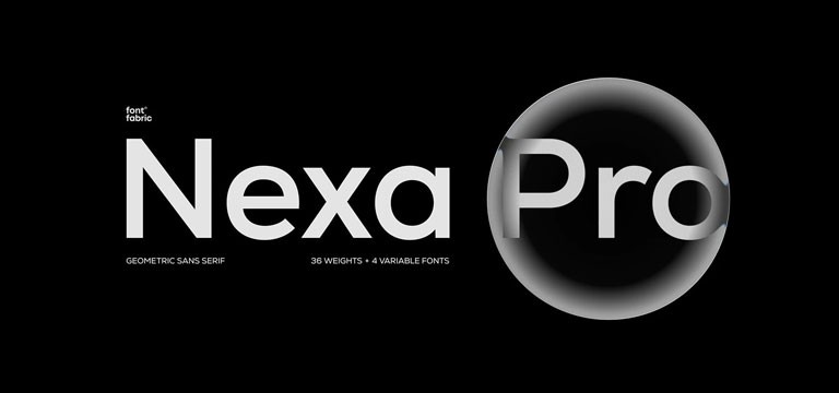 Nexa PRO 几何无衬线可变字体家族