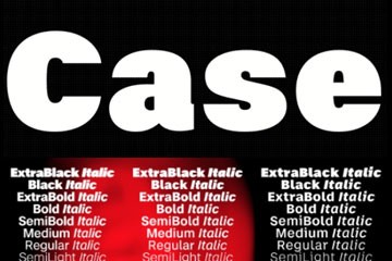 Case Superfamily 现代无衬线字体家族