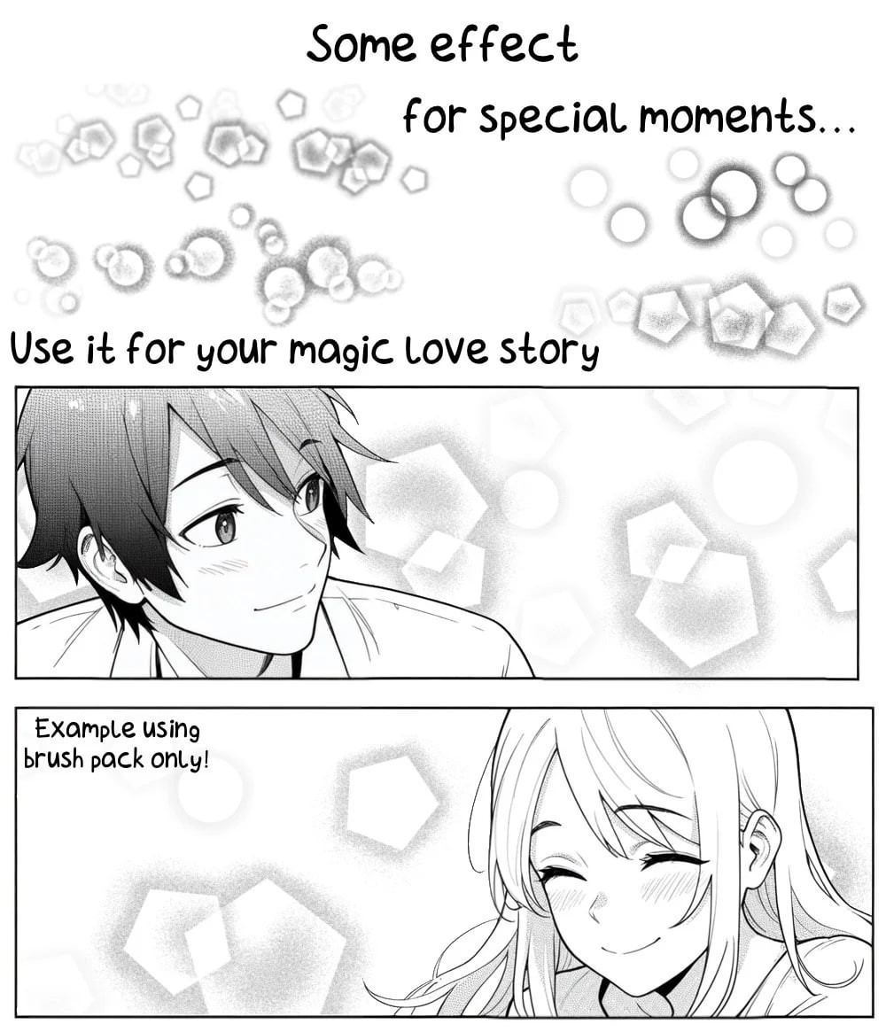 70+Procreate黑白漫画纹理线稿笔刷