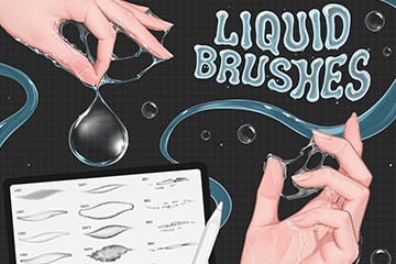 Procreate流体物理质感特效笔刷