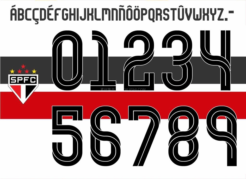 圣保罗足球俱乐部2026赛季球衣字体