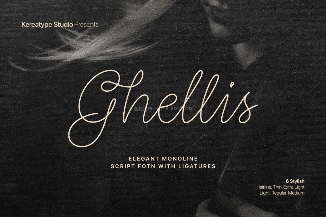 Ghellis高级感手写英文字体