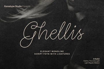 Ghellis高级感手写英文字体
