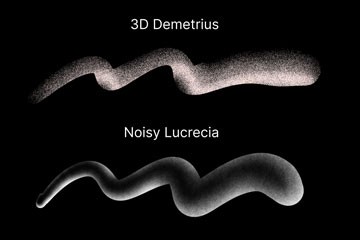 4支3D点绘阴影Procreate笔刷