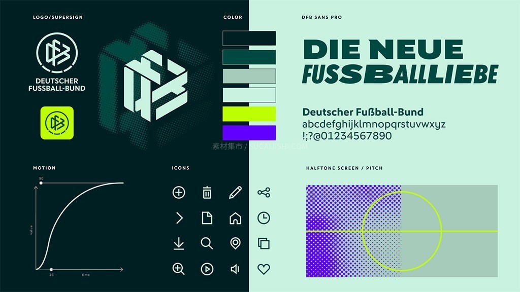 DFB Sans Pro全套字体包，德国足协(DFB)全新品牌视觉