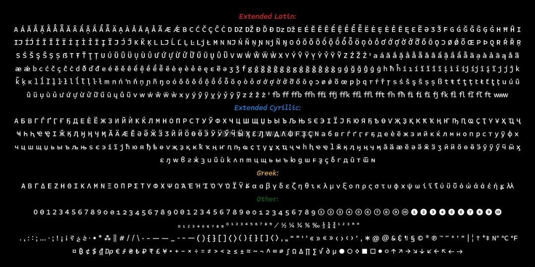 Lipo现代无衬线西文字体家族